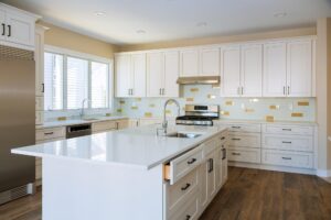 kitchen with custom cabinetry