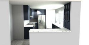 modern kitchen cabinets and counters