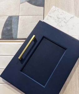 navy and gold cabinet door