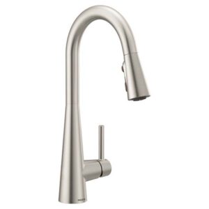 Sleek Spot Resist Stainless One-Handle High Arc Pulldown Kitchen Faucet