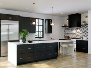 black color cabinets